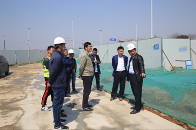浦口经济开发区管委会莅临百合路环保项目现场检查指导，为绿色发展保驾护航